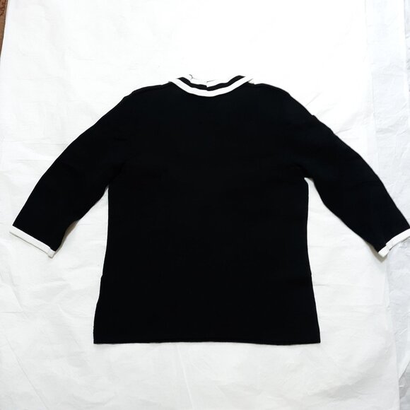 Designers Original Knit Top Black 3/4 Sleeve - Picture 3 of 4